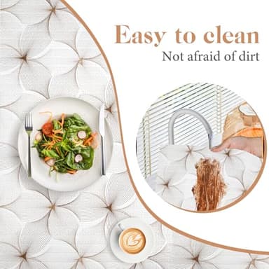 Quttisay Shelf Liner for Kitchen Cabinets,Non Adhesive Cabinet Liner,Non-Slip Drawer Liner,Waterproof Shelf Liner Easy to Clean Strong Grip Liner for Cabinets,Drawers,Cupboard，(Flower 17.3in x 10FT) - Image 8