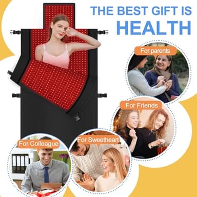 Kaoudt 2025 New Dual Wavelength LED Beads 660nm&850nm Red Light Therapy Mat Full Body Used to Relieve Pain 73''x 33'' - Image 6