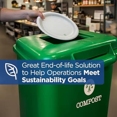 Dixie Basic 8.5 Inch Light-Weight Paper Plates By GP PRO, White, 500 Count (125 Disposable Plates Per Pack, 4 Packs Per Case), DBP09W - Image 9