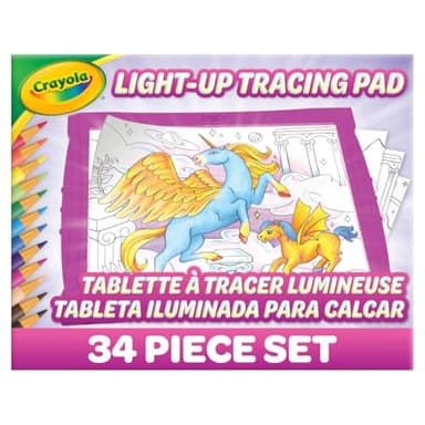 Crayola Light Up Tracing Pad - Pink, Writing & Drawing Art Kit for Kids & Adults, Kids Toys, Tracing Light Box Table, Holiday & Christmas Gifts for Girls & Boys, 6+ [Amazon Exclusive] - Image 1