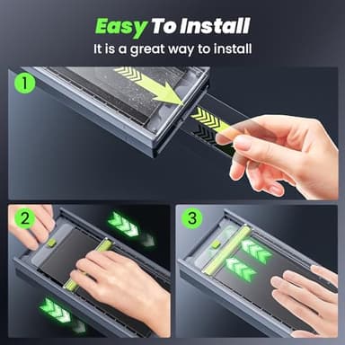 WSKEN for Samsung Galaxy S24 Ultra Privacy Screen Protector Tempered Glass [24° Anti-Spy] [Zero Bubble] [Auto Dust-Remove] [Support Fingerprint Unlock] Anti Glare HD 9H 6.8 inch - 2 Pack - Image 5