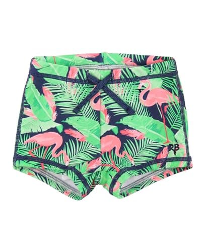 RUGGEDBUTTS Flamingo Frenzy Swim Shorties - 3-6m - Image 1
