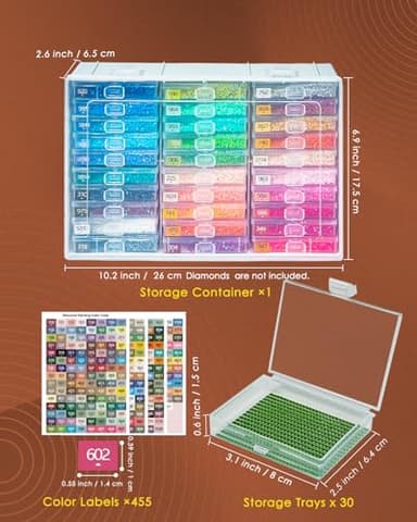 YBUTVY Diamond Art Trays with Lids, 30PCS Diamond Painting Trays with Lids ＆ Diamond Painting Storage, Diamond Painting Accessories for Diamond Art Beads (1 Pack) - Image 7