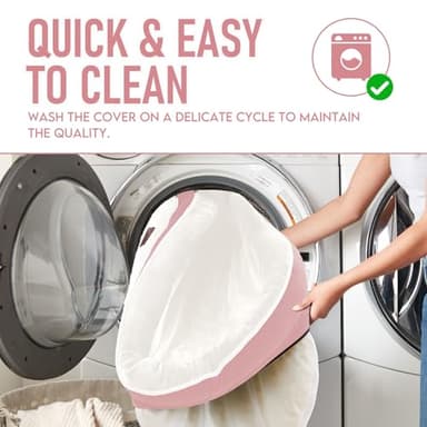 OhGeni Orthopedic Dog Couch Pet Sofa Large Sized Cat Beds with Comfort Foam Support, Soft Comfortable Fabric, Machine Washable Waterproof Removable Cover, 35-Inch (Pink) - Image 6