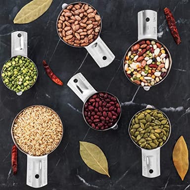Hudson Essentials Stainless Steel Measuring Cups Set (6 Piece Set) - Image 6