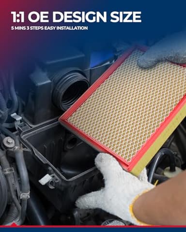 KAX Engine Air Filter, CA9007 Replacement for BMW 325i, 325Ci, X3 2004-2006, Z4 2003-2006, 330Ci, 325xi, 330i, 323i, 330xi, 328i, 530i, M3, 323Ci & More - Image 7