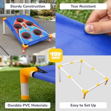 TOY Life Bean Bags Toss Carnival Games, Cornhole, Outdoor Toys for Kids Ages 4-8, Backyard Game Sports & Outdoor Play, Outside Toys for Ages 5-7, Family Lawn Yard Games Birthday Party, Gift for Boys - Image 3