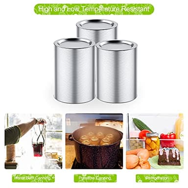 204pcs Regular Mouth Canning Lids, Canning Jar Lids for Ball, Kerr Jars, Split-Type Metal Mason Jar Lids for Canning, 100% Fit & Airtight 2.76" (70mm, Silver) - Image 4