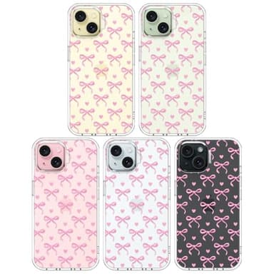 MOSNOVO Case for iPhone 15 Plus, [Buffertech 6.6ft Military-Grade Drop Protection] [Anti Peel Off Tech] Clear TPU Bumper Phone Case Cover Design - Bowtiful Love - Image 3