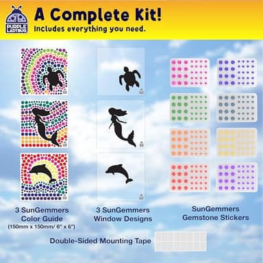 SUNGEMMERS Gem Window Art Suncatcher Kit for Kids 6-8 9 10 11 12 - Birthday Gifts for 7 Year Old Girl, Fun Diamond Art Summer Mermaid Gifts for Girls - Arts & Crafts for Kids, Toys for Ages 5-7 - Image 5