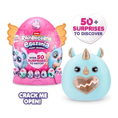 Eggzania Fairy Mania (Rhino) by ZURU, Plush Toy, Collectible Plush, Surprise Eggs, Wearable Accessories, Slime, Toys for Girls - Image 8