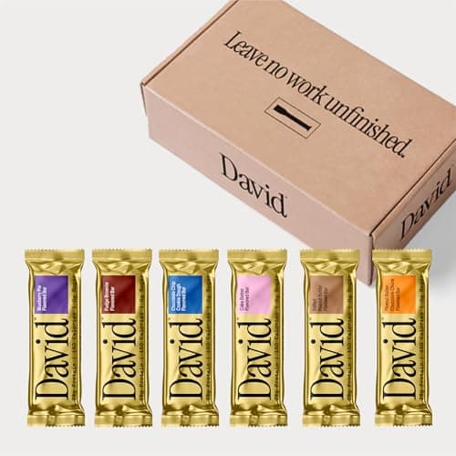 David High Protein Bars No Sugar - Sugar Free Protein Bars, Low Carb, Gluten Free - 28g of Protein, 150 Calories - David Bar On-The-Go Snack - Variety Pack (All Flavors), Pack of 6 - Image 1