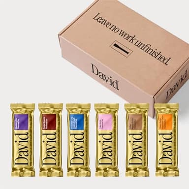 David High Protein Bars No Sugar - Sugar Free Protein Bars, Low Carb, Gluten Free - 28g of Protein, 150 Calories - David Bar On-The-Go Snack - Variety Pack (All Flavors), Pack of 6 - Image 1