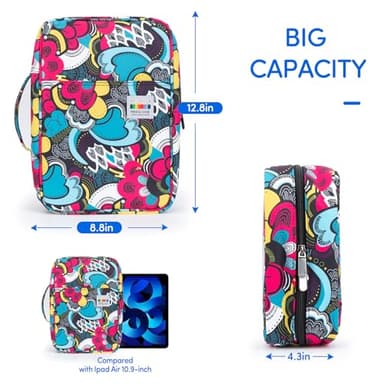 YOUSHARES 300 Slots Color Pencil Case - Pen Case Organizer with Handy Wrap & Zipper, Multilayer Holder for Prismacolor Colored Pencils & Gel Pen (Colorful) - Image 3