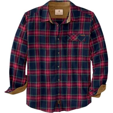 Legendary Whitetails Men's Standard Buck Camp Shirt, Tartan Red Plaid, XX-Large - Image 1