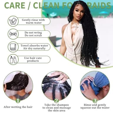 Human Braiding Hair for Boho Braids 120g 20 Inch 12A Deep Water Wave Bulk Human Hair Knotless Boho Braiding Curly 100% Virgin No Weft Extensions Bohemian Braids 3 Bundles/Pack Natural Color - Image 9