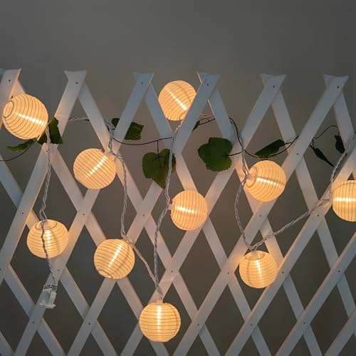 HUAZHQING 10CT Nylon Mini Lantern Incandescent Bulbs String Lights Plug in Indoor or Outdoor Use Decoration for Summer Holiday Christmas Patio Kitch Bedroom - Image 1