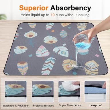 LOOBANI Washable Pee Pads for Dogs, 2 Pack Ultra-Absorbent and Leak-Proof Whelping Mats, Non-Slip Reusable Puppy Pads, Waterproof Puppy Training Mats for Playpen, Crate, Housebreak, 48x48in, Gray - Image 2