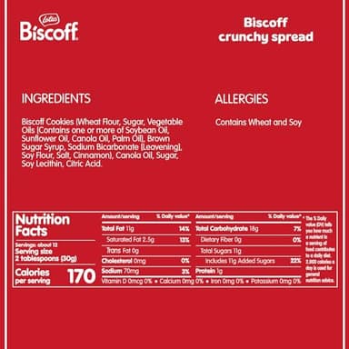 Lotus Biscoff, CRUNCHY Cookie Butter Spread, non GMO + Vegan, 13.4 Oz Jar (Pack of 8) - Image 2