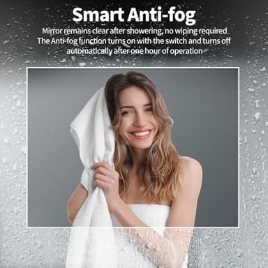 Koonmi 40"x30" LED Mirror for Bathroom, 90CRI Anti-Fog Vanity Mirror with Front and Backlight, Shatter-Proof Wall Mirror with Light, Easy Install Lighted Mirror for Modern Bathroom (IP67) - Image 3