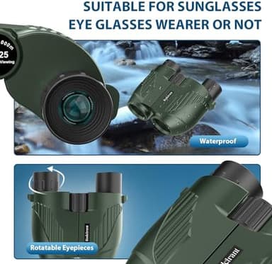 20x25 High Powered Binoculars for Adults and Kids,Compact HD Waterproof Durable and Clear BAK4 Prism FMC Lens,Suitable for Bird Watching,Sightseeing and Outdoor Sports - Image 3