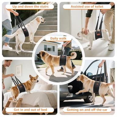 LOOBANI Portable Dog Sling for Back Legs, Hip Support Harness to Help Lift Rear for Canine Aid Old K9 Cruciate Ligament Rehabilitation - Image 8