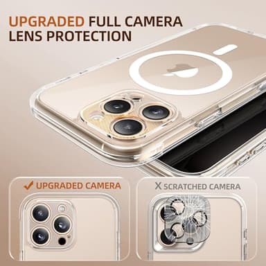 BERFY for iPhone 16 Pro Case, Compatible with MagSafe, Built-in Privacy Screen Protector and Camera Protection, Anti-Spy Full Body Shockproof Clear Phone Case for 16 Pro 6.3", Transparent - Image 5