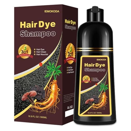 Herbal Light Brown Hair Color Shampoo - 3 in 1 Lasting Hair Dye for Women & Men, 17.60 Fl Oz - Image 1