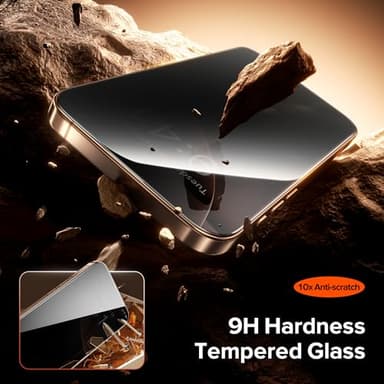 SuydanBox 3 Pack Privacy Screen Protector for iPhone 15 Pro Max, [One-Pull Installation] Military-Grade Shatterproof & Ultra Durable 9H Hardness, Anti-Spy Tempered Glass, Bubble-Free, Case Friendly - Image 2