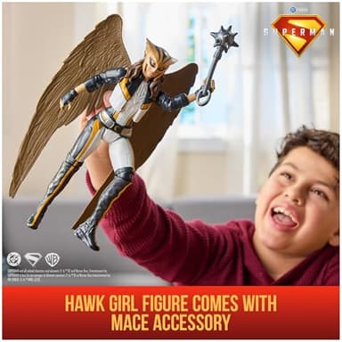 DC Comics, Superman, Green Lantern, Hawkgirl, and Mr. Terrific 4-Pack, 12-Inch Action Figure Set, Superhero Toys for Kids Ages 4 and Up - Image 4