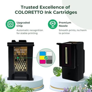 COLORETTO 67XL Ink for HP Envy 6055e Ink Cartridges for HP Envy 6000 Ink Cartridges Envy 6455e 6458e 6452e 6052e 6065e 6020e 6022 6022e 6030e 6032e 6050e 6052 Black/Color Combo Pack Replacement - Image 6