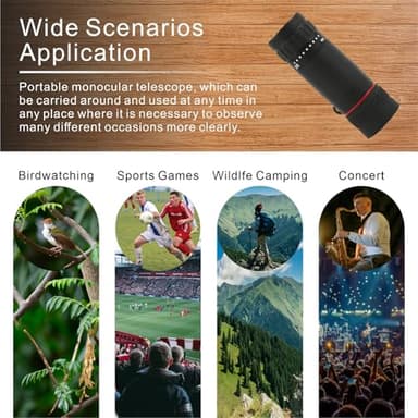 8x18 Mini Monocular Telescope Monoculars for Adults High Powered HD Portable Monocular Shimmering Night Vision Lightweight Pocket Monoscope for Kids - Image 5