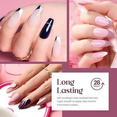 Beetles Winter Gel Polish Set 20 Colors Neutral Shimmer Red Nude Brown Gel Nail Polish Kit with Base Coat Matte Glossy Top Coat Soak off Uv Lamp Manicure Set Gift for Women Sophisticated Charm - Image 5