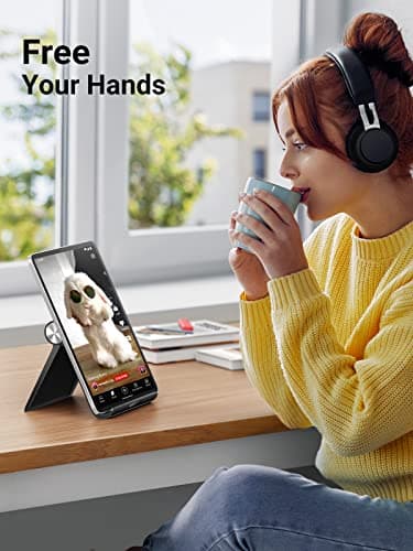 UGREEN Tablet Stand Holder Adjustable Portable Desktop Dock Office Compatible with iPad Pro 11 9.7 10.5 Air Mini 5 4 3 2 iPhone 17 16 15 14 13 12 Black - Image 6