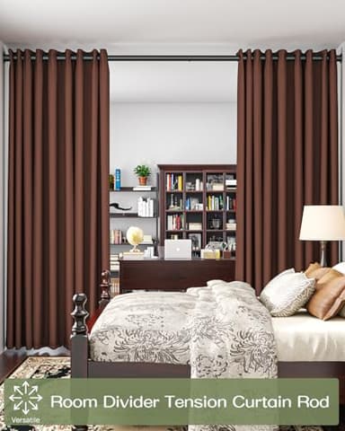 ALLZONE Tension Curtain Rod for Window, 83-123 Inches, Heavy Duty Curtain Rods No Drilling, Non-Slip Bathroom Shower Tension Rod, Renter Friendly, Adjustable, Spring Loaded, Extra Long, Black - Image 7