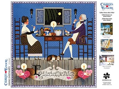 Buffalo Games - Charles Wysocki - Dining Sweethearts - 300 Piece Jigsaw Puzzle for Adults Challenging Puzzle Perfect for Game Nights - Finished Puzzle Size is 21.25 x 15.00 - Image 5