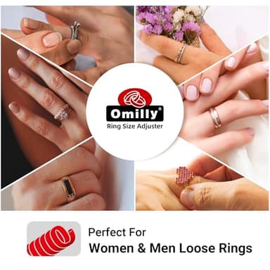 8 Sizes Ring Size Adjuster for Loose Rings - Omilly Invisible Ring Guards and Spacers, Fit Almost Any Ring Size - Ring Resizer for Men and Women Jewelry - Spiral Silicone Tightener Set- 8 Pack - Image 7
