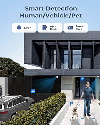 REOLINK RLK8-1200D4-A 12MP PoE Security Camera System, 4pcs H.265 Surveillance IP Cameras Wired in 12 Megapixel UHD, Person Vehicle Pet Detection, Spotlight Color Night Vision, 8CH NVR with 2TB HDD - Image 5