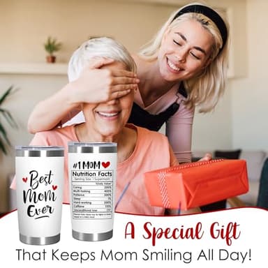 TEEZWONDER Birthday Gifts for Mom - 20 oz Stainless Steel Insulated Coffee Tumbler with Lid - Mom Birthday Gifts from Daughter Son, Mothers in Law, Mama, Grandma Gift Ideas, Tumblers for Women - Image 7