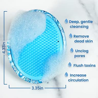 Dylonic Body Brush for Razor Bumps and Ingrown Hairs Treatment - 1pk Skin Exfoliator for Body Shaving Irritation, Strawberry Legs, Armpit, Bikini Line - Blue - Image 3