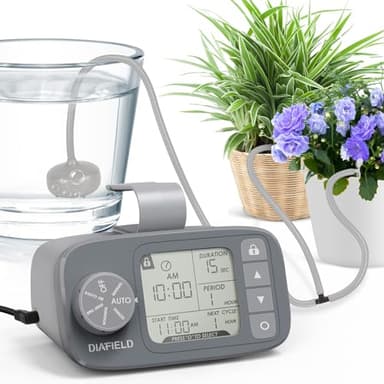 DIAFIELD Automatic Watering System for 15 Potted Plants, Indoor Watering System for Plants, Automatic Drip Irrigation Kit with 30-Day Programmable Water Timer, Power Supply & No Battery Backup - Image 1