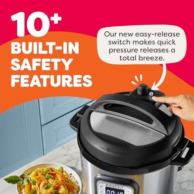 Instant Pot Duo 7-in-1 Electric Pressure Cooker, Slow Cooker, Rice, Steamer, Sauté, Yogurt Maker, Warmer & Sterilizer, Includes App With Over 800 Recipes, Stainless Steel, 6 Quart - Image 5