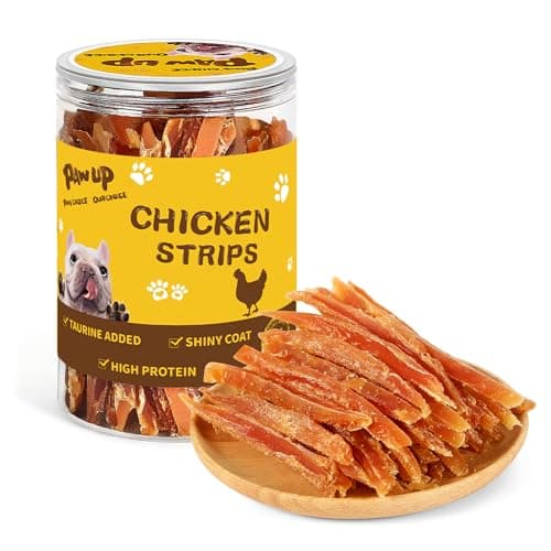 PAWUP Chicken Jerky Strips Dog Treats, Training Treats for Dogs w/Taurine, Low Fat, Natural Chicken Jerky Cuts, 12.5 oz - Image 1