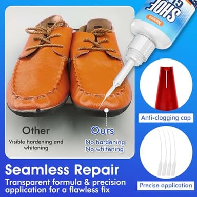 Shoe Glue 35g, Heavy Duty Shoe Glue Sole Repair Kit, Waterproof & Fast Drying Shoe Repair Adhesive for Sole, Sneaker, Leather, Boot, Heel, Sandal, Handbags and More - Image 5