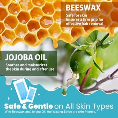 Wax Strips for Hair Removal for Women and Men 60 Counts – 40 Body 20 Facial Strips for Face, Arms, Legs, Underarms – Facial Wax Strips for Women - Image 5