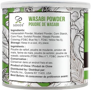 Soeos Wasabi Powder 8oz (227g), Premium Wasabi Powder for Sushi and Sashimi - Image 3