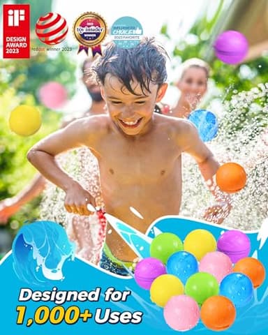 SOPPYCID Reusable Water balloons, Summer Toy Water Toy for Boys and Girls, Pool Beach Toys for Kids ages 3-12, Outdoor Activities Water Toys Self Sealing Water Splash Ball for Fun (6Pack) - Image 2