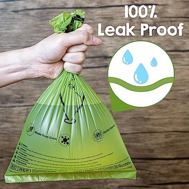 YORJA Dog Poop Bags Rolls, 720 Pet Waste Bags, 100% Leak Proof Extra Thick and Strong Corn Starch Blend - Image 4