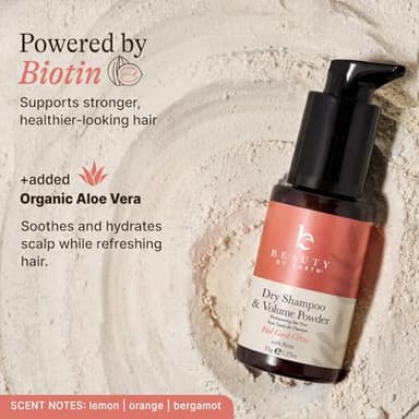 Beauty by Earth Non Aerosol Dry Shampoo Powder - Volumizing Non Toxic with Biotion, Oil-Absorbing Natural Ingredients, Made in USA - Image 6