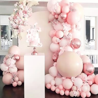 PartyWoo Pale Pink Balloons 85pcs Different Sizes of 18 12 10 5 Inch Light Pastel Baby Pink Balloon Arch Kit for Engagement Bachelorette Baby Shower Easter Birthday Party Decorations Pink-Q01 - Image 6